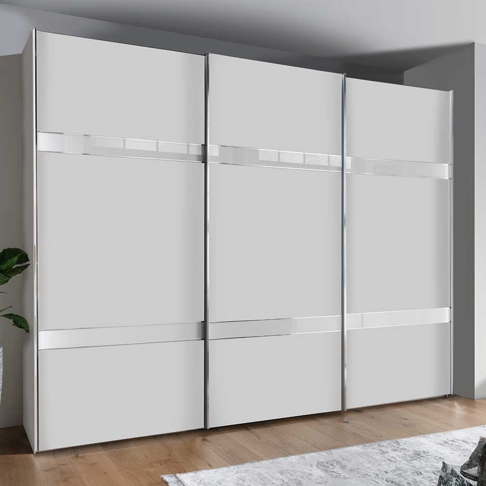 3-türiger Schwebetürenschrank in Weiß - Elisabeth