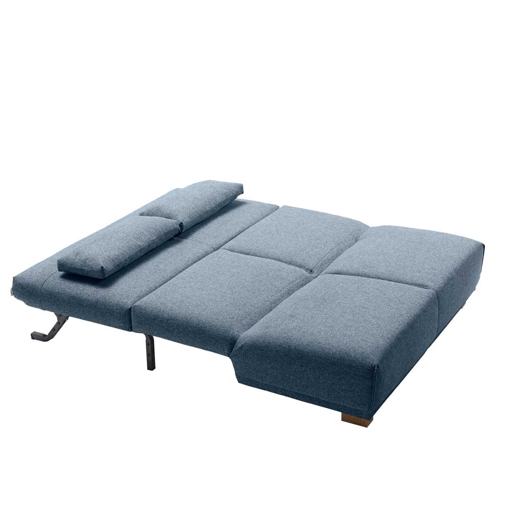 Schlafsofa in Blau mit Eiche - Sojette