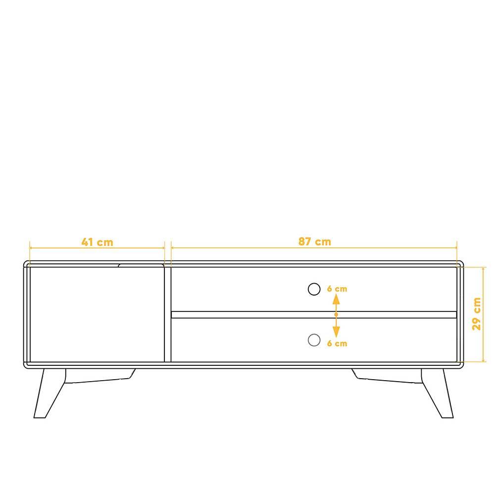 TV Kommode aus Holz massiv Kernbuche - Junola