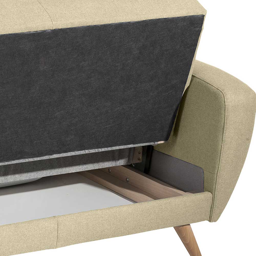 Bettcouch in Beige Microfaser - Vilarila