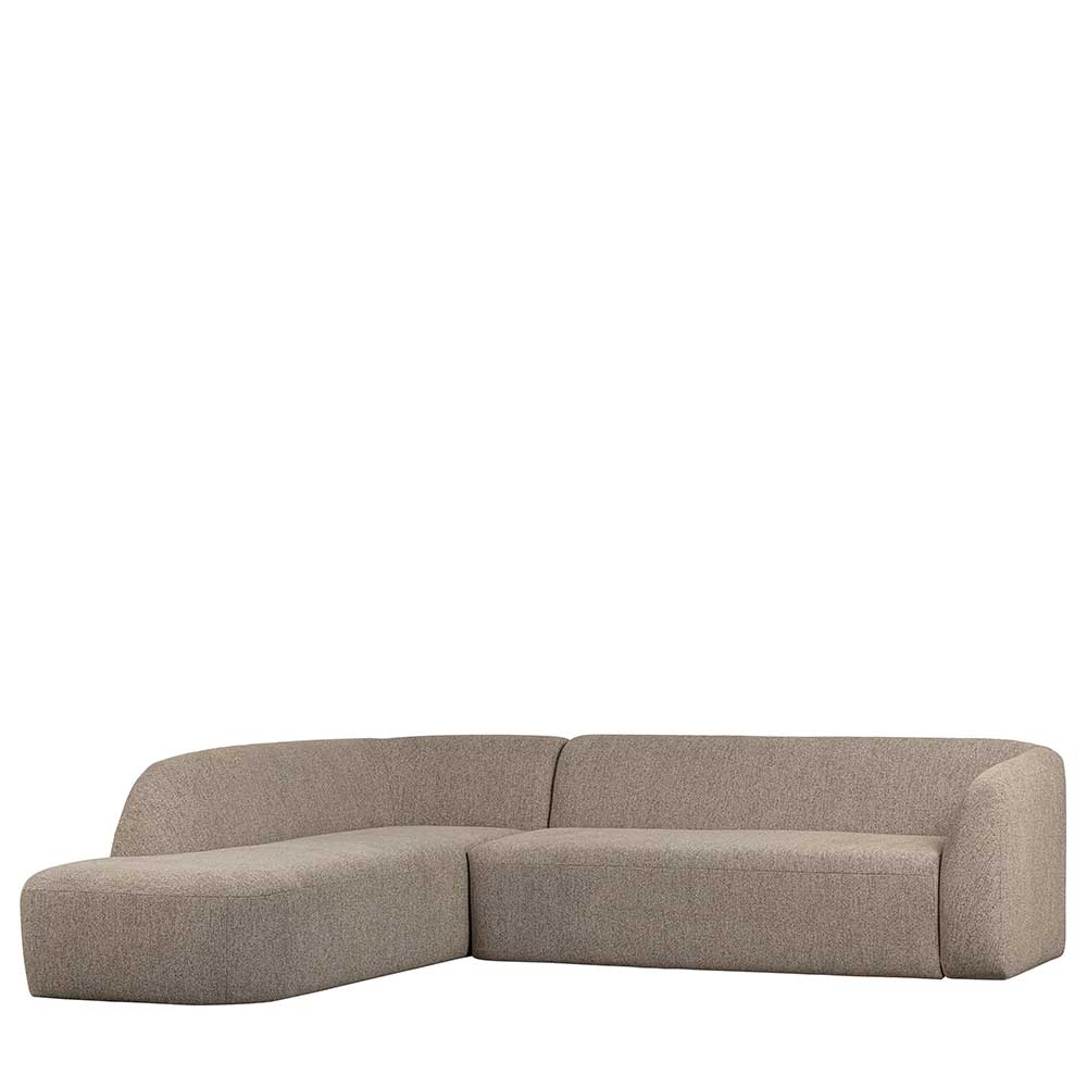 Chenille Sofaecke in Beige - Jaturna