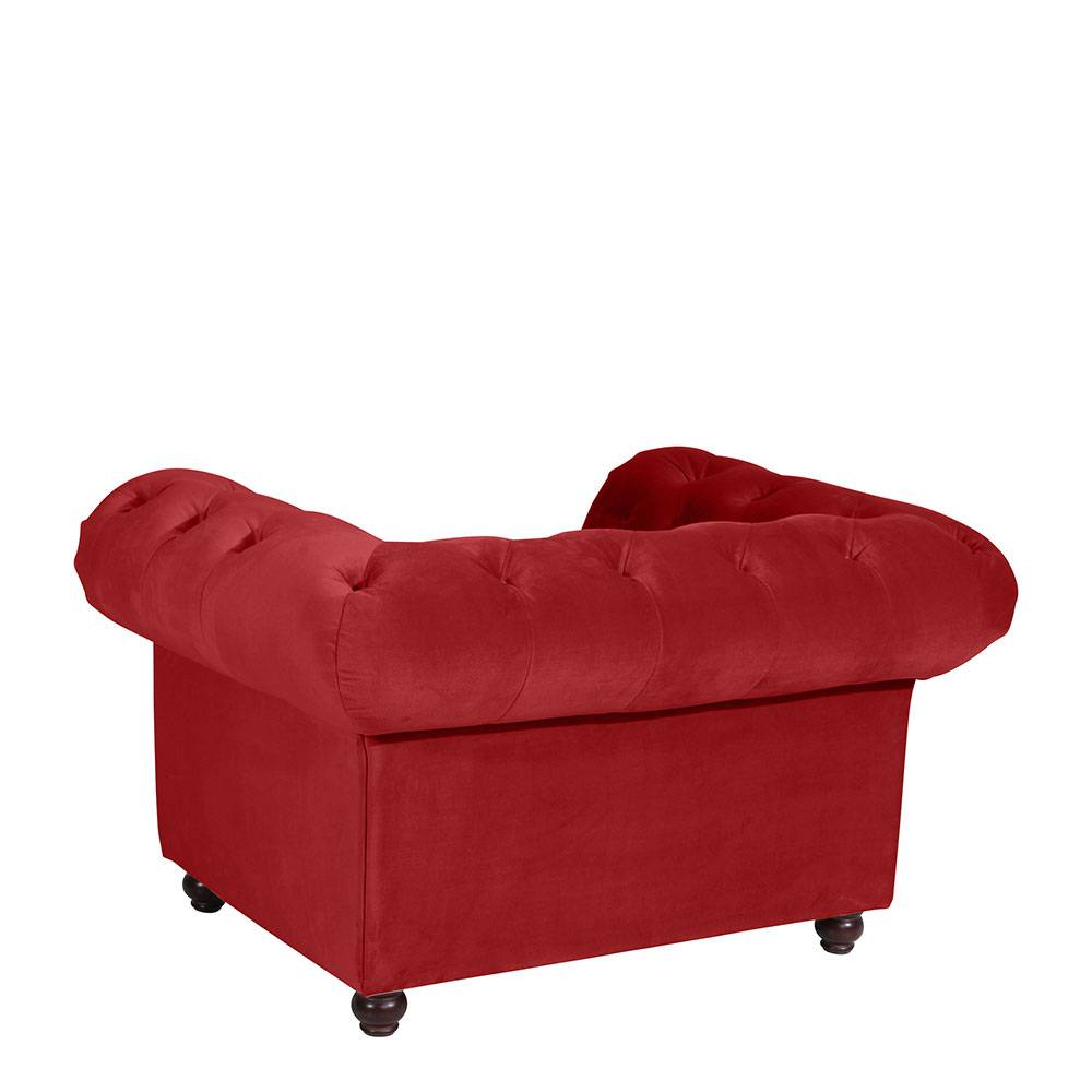 Chesterfield Sessel in Ziegel Rot - Telik