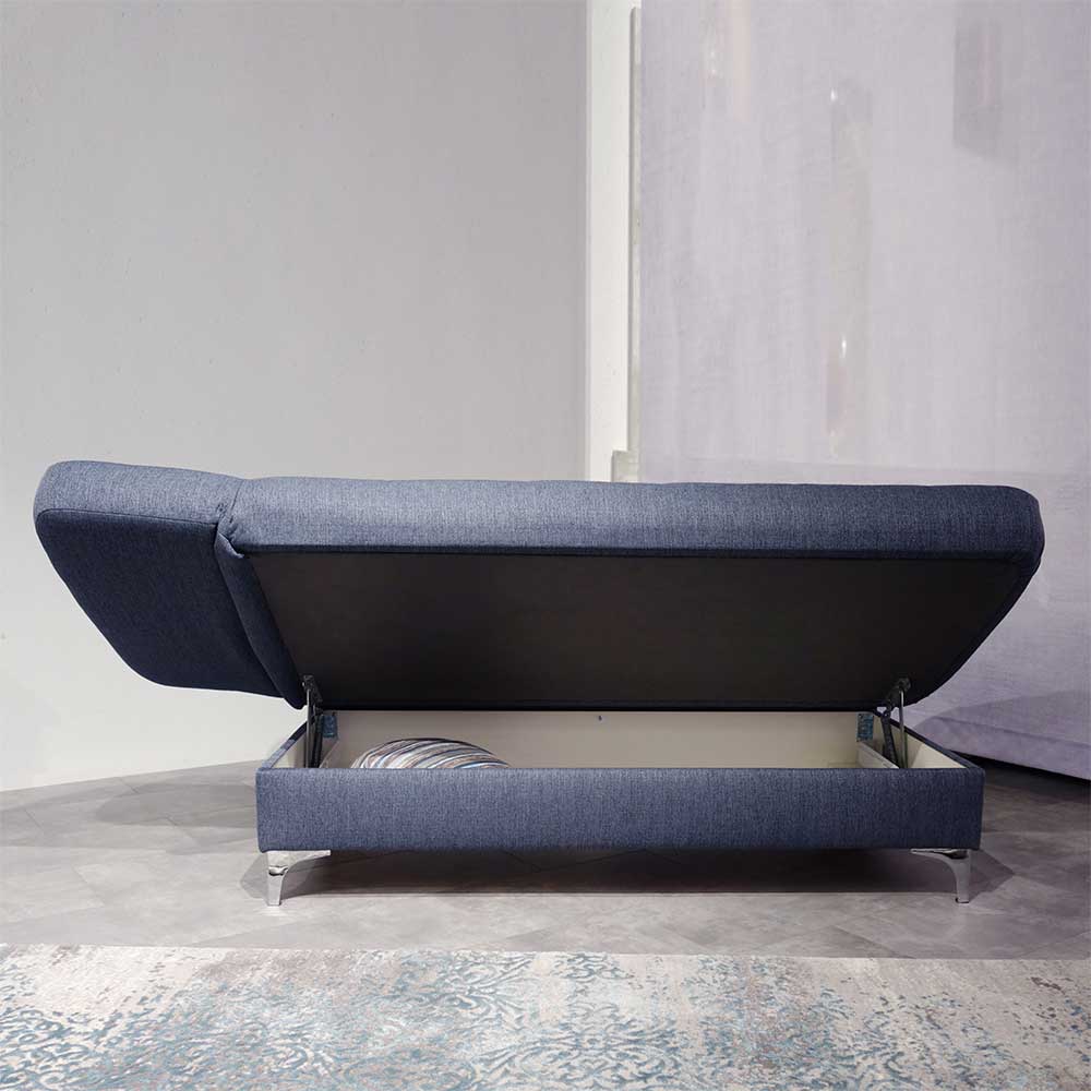 182x79x86 Federkern Schlafsofa in Blau - Curtici