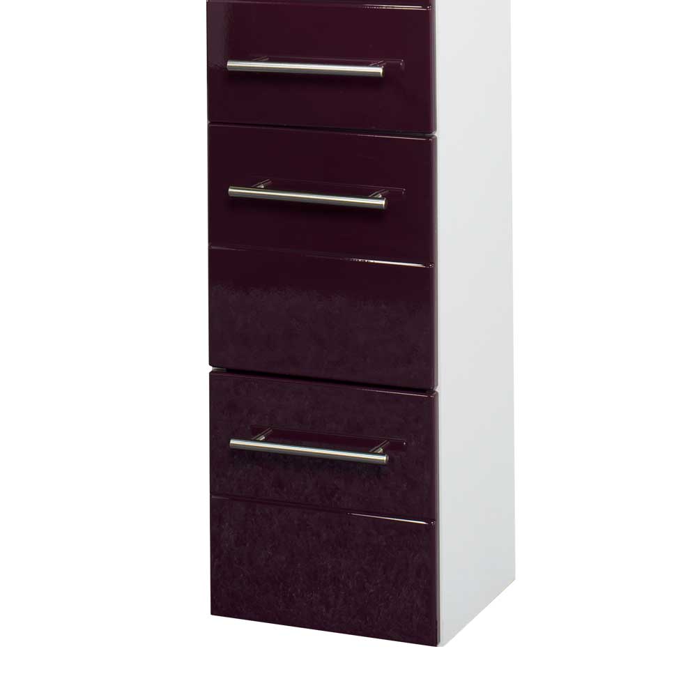 Hochschrank Laydia in Aubergine Hochglanz