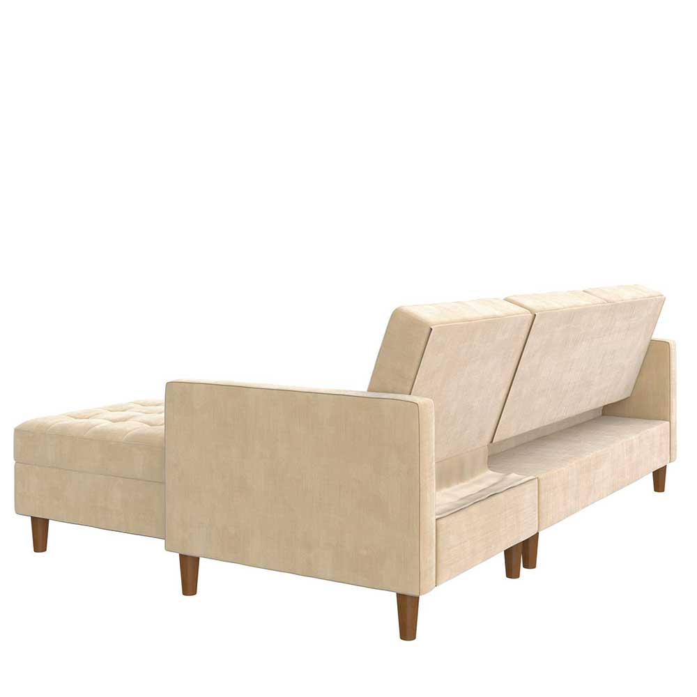 L-Bettsofa in Creme Chenille - Emiria