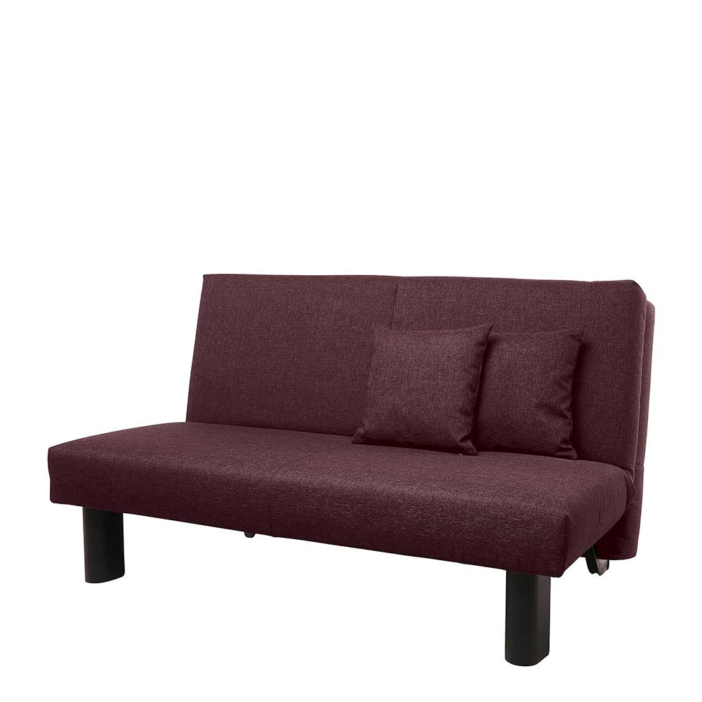 Zweisitzer Schlafcouch in Bordeaux Rot - Lorossa