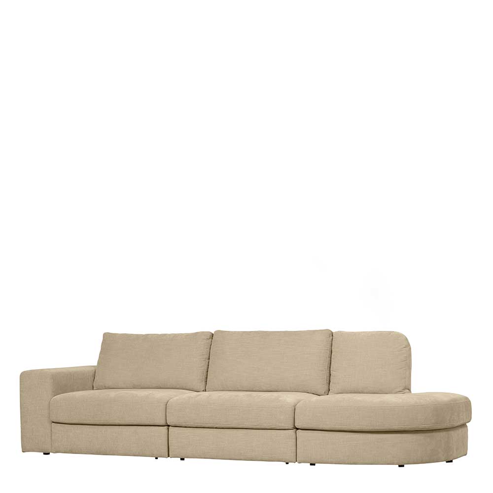 Wohnzimmersofa in Beige Webstoff - Iljana