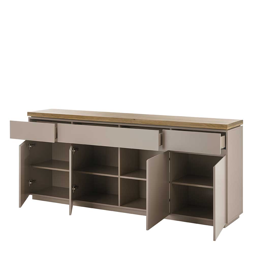 200x86x40 Sideboard Anrichte in Taupe & Akazie - Anja