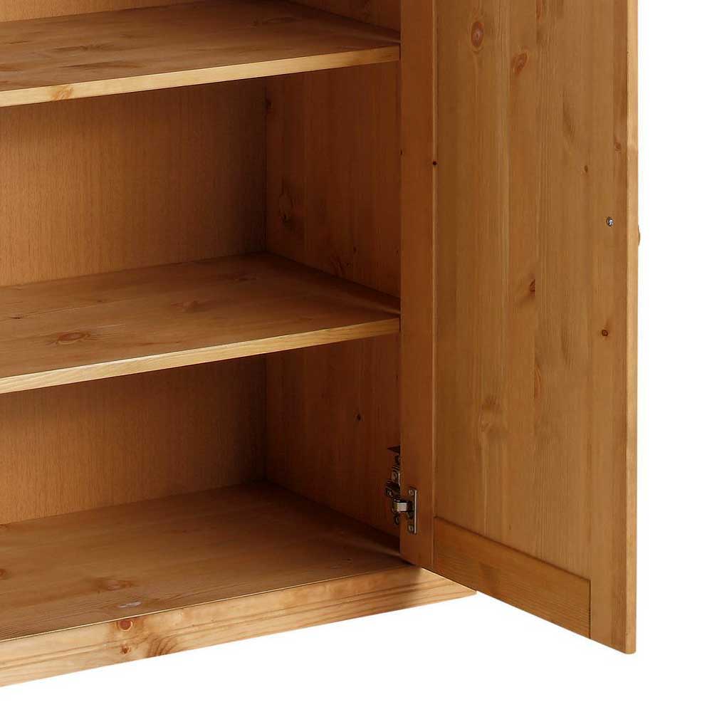 90x175x37 Landhaus Schrank mit Spiegel in Oval - Inhusa