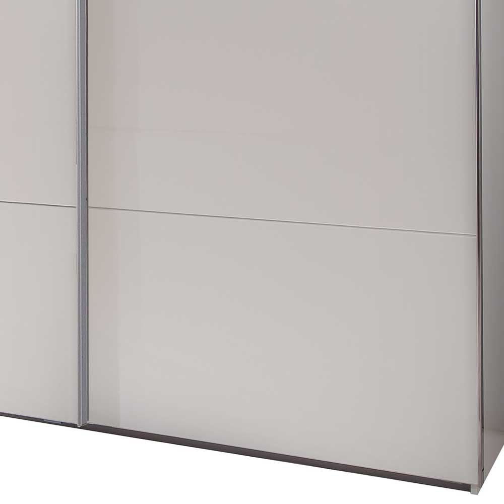 Weißer Schwebetürenschrank 313 cm breit - Luzia