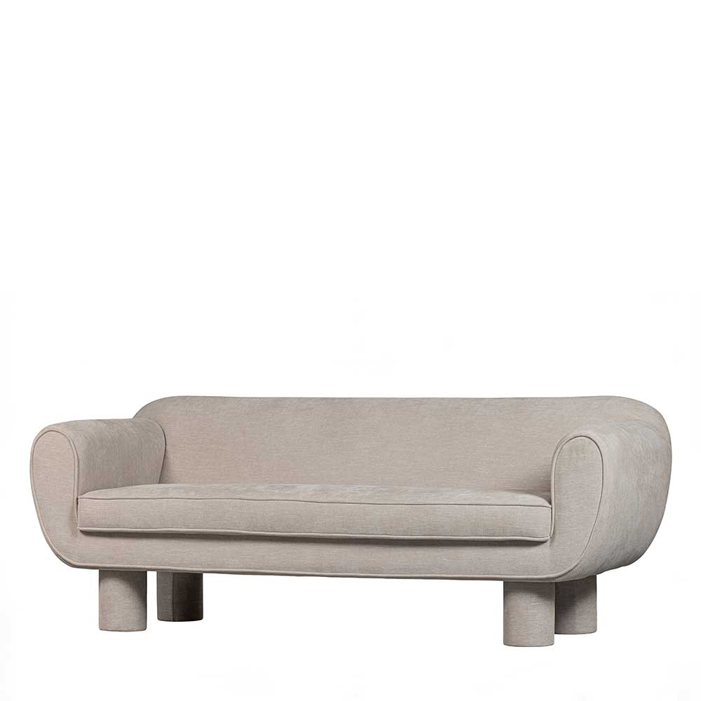 Designer Sofa in Beige Chenille - Spiaggi