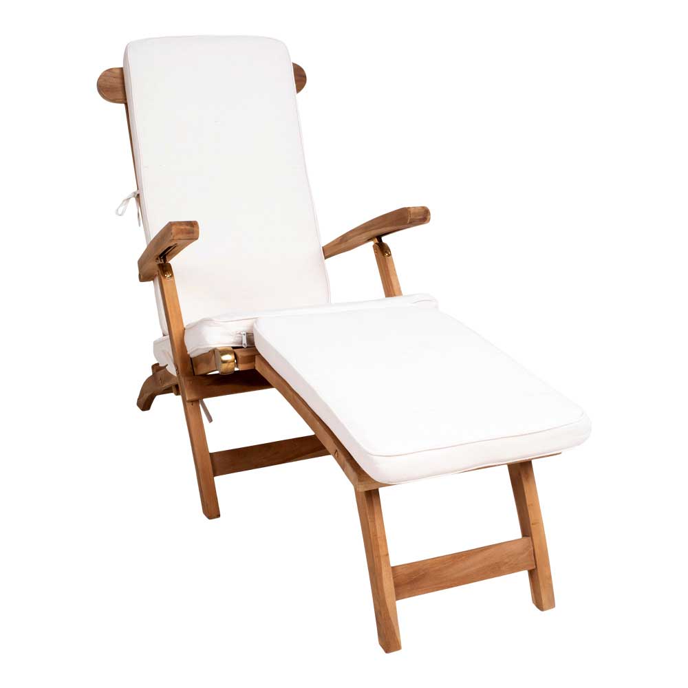 Massivholz Outdoor Deckchair aus Teak - Zavamanco