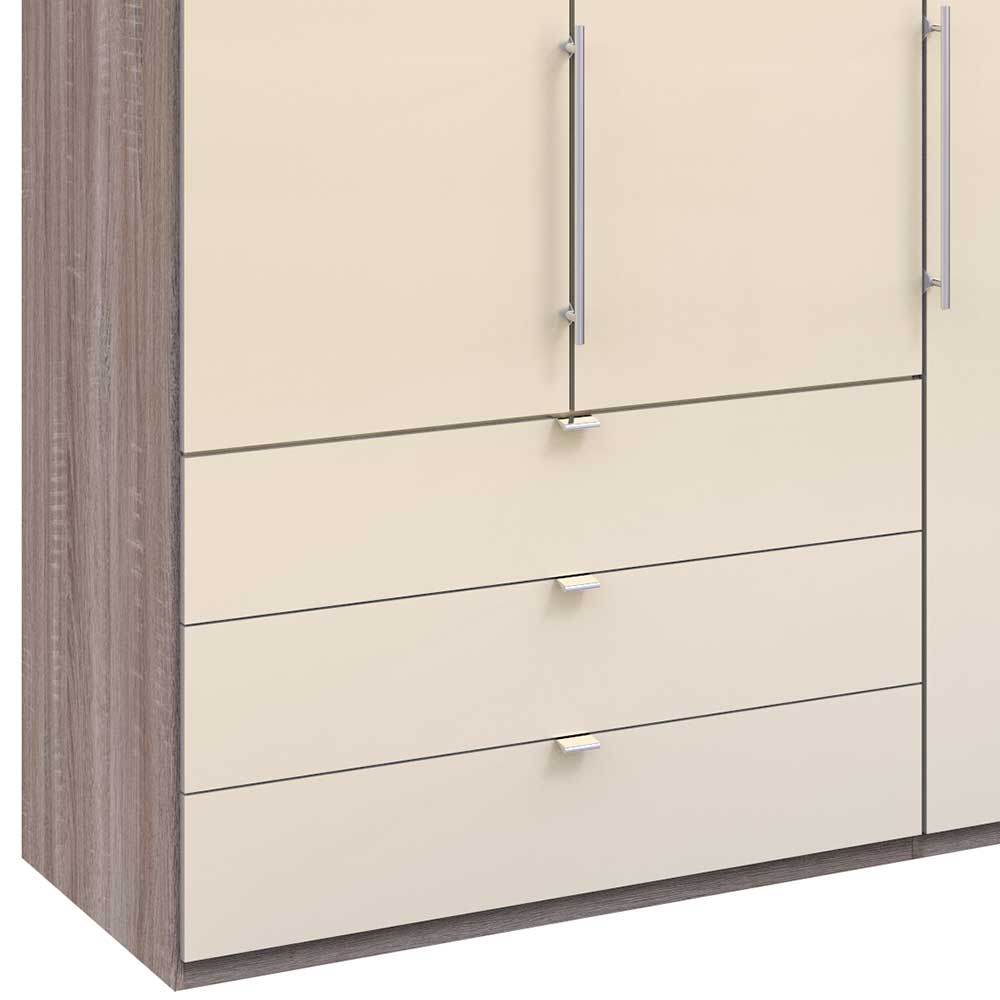 Kleiderschrank in Creme Glasbeschichtung - Porecca