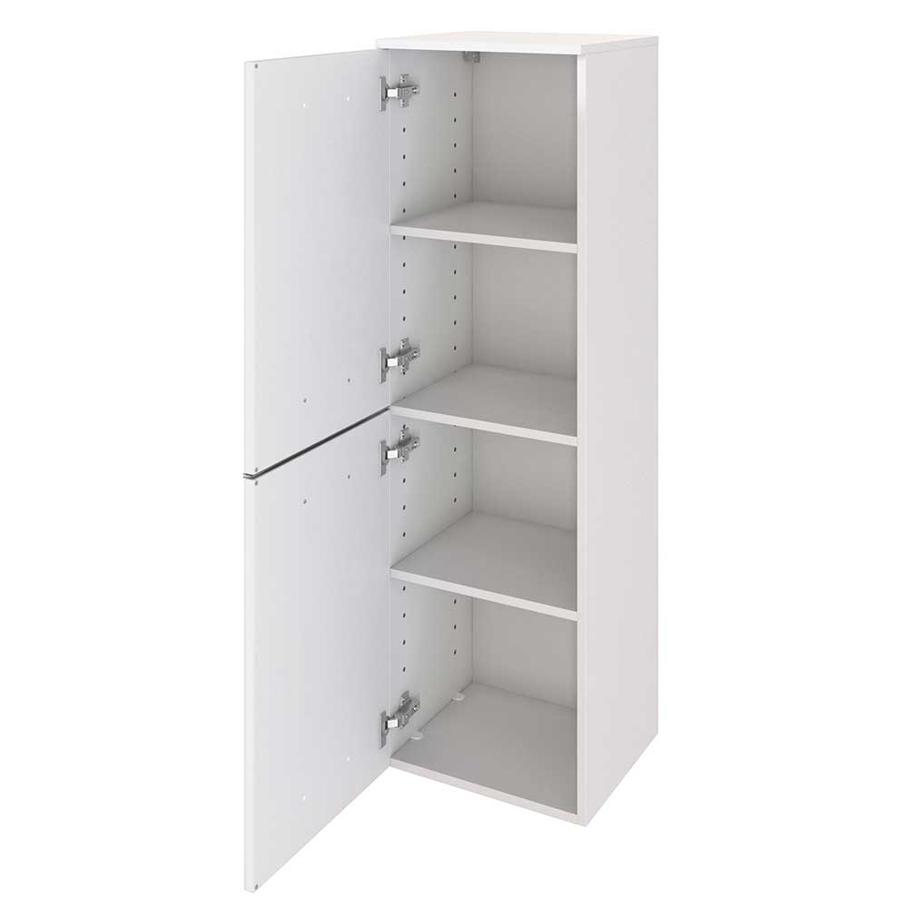 Weißer Midi Bad Schrank 40x130x35 cm - Livendas