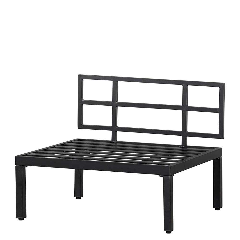 Outdoor Sessel aus Aluminium in Schwarz - Dumarkus