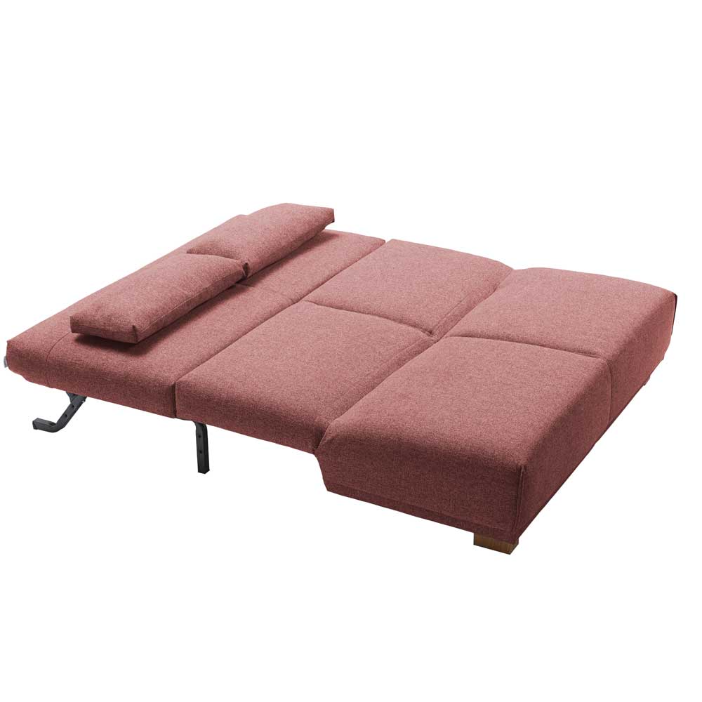 Ausziehsofa in Rosa Webstoff - Pirlo