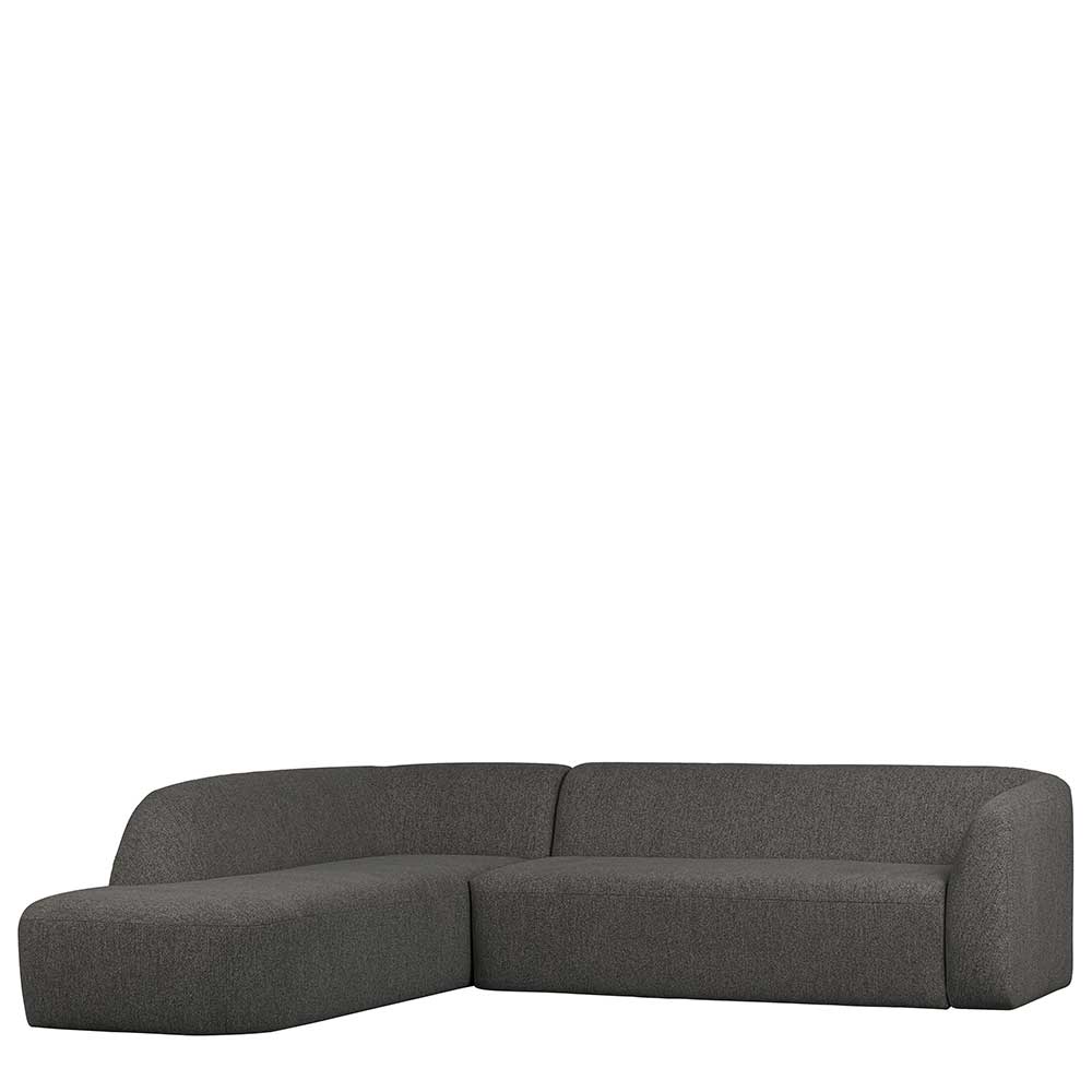 Ecksofa in Schwarzgrau Chenille - Barat