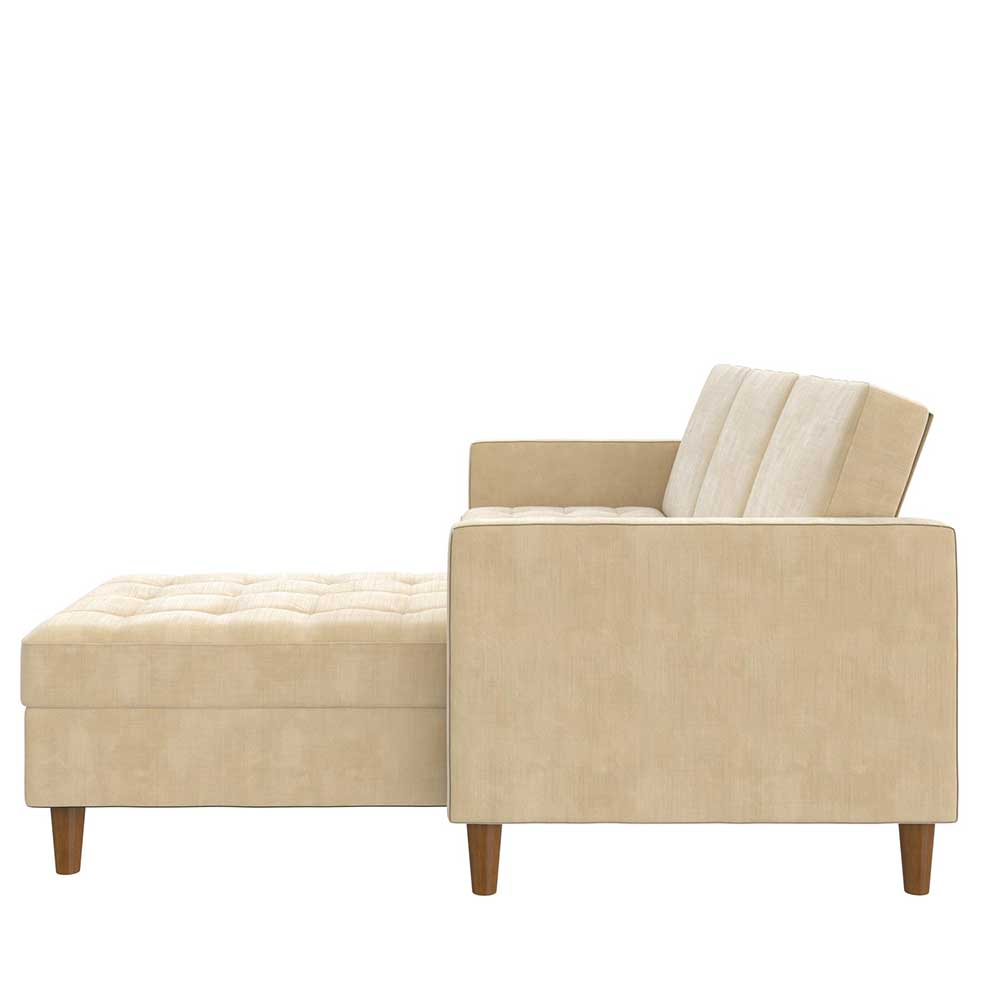 L-Bettsofa in Creme Chenille - Emiria