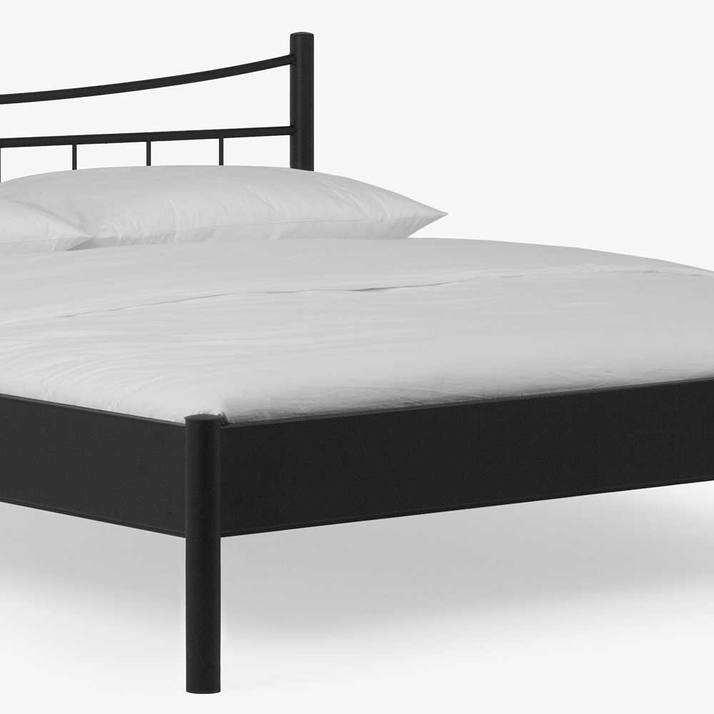 Metall-Doppelbett Looks in Schwarz (dreiteilig)