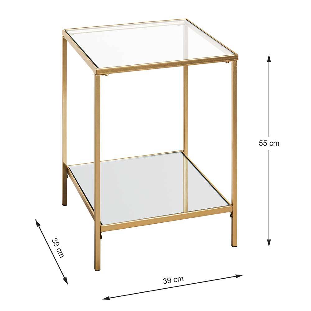 Quadratischer Beistelltisch aus Klarglas - Clair