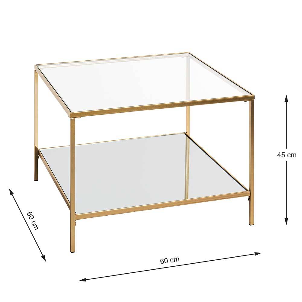 Quadratischer Beistelltisch aus Klarglas - Clair