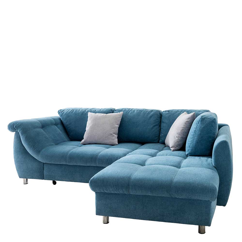 250x84x190 Sofaecke in Blau mit Schlaffunktion - Canarius