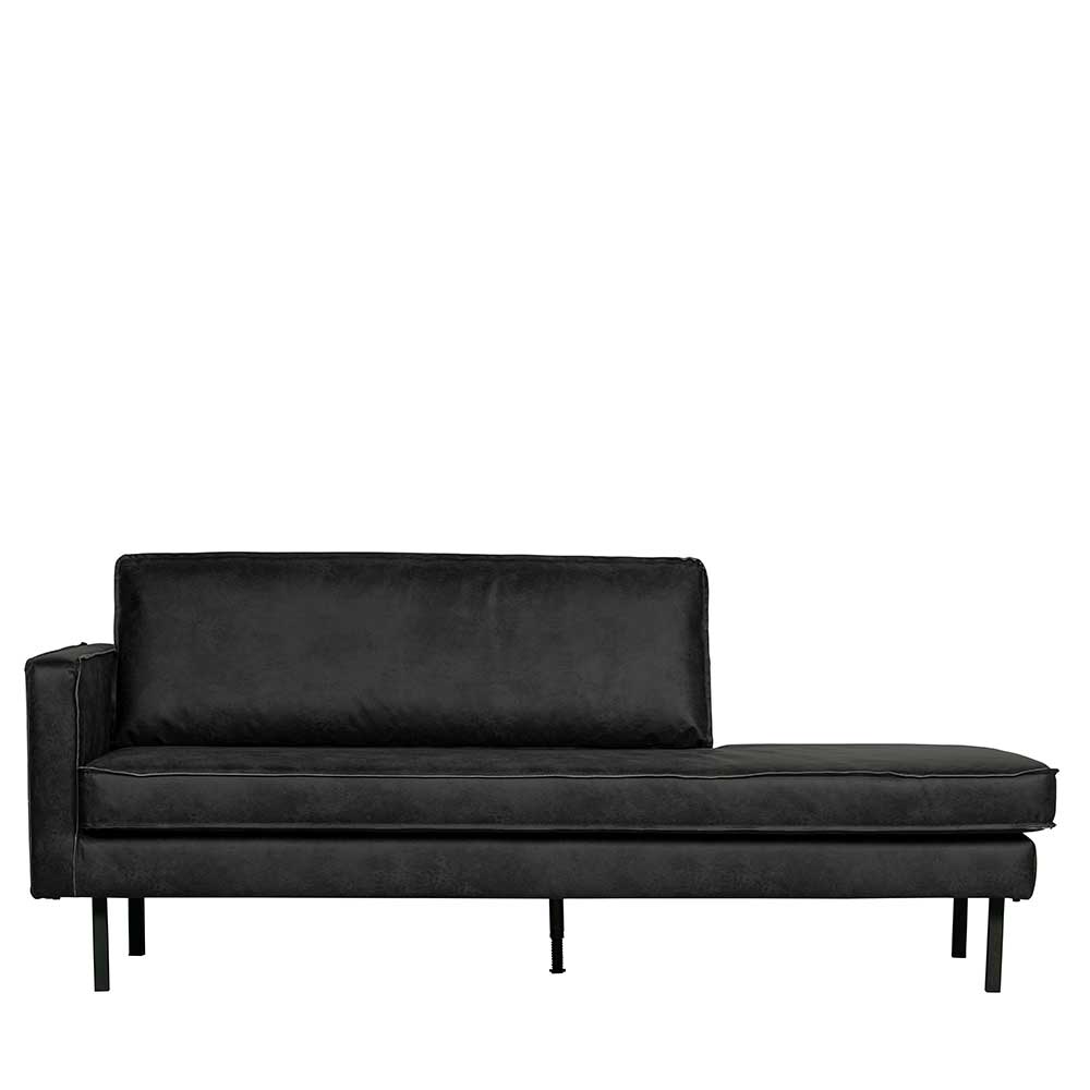 Leder Daybed in Schwarz - Avonita