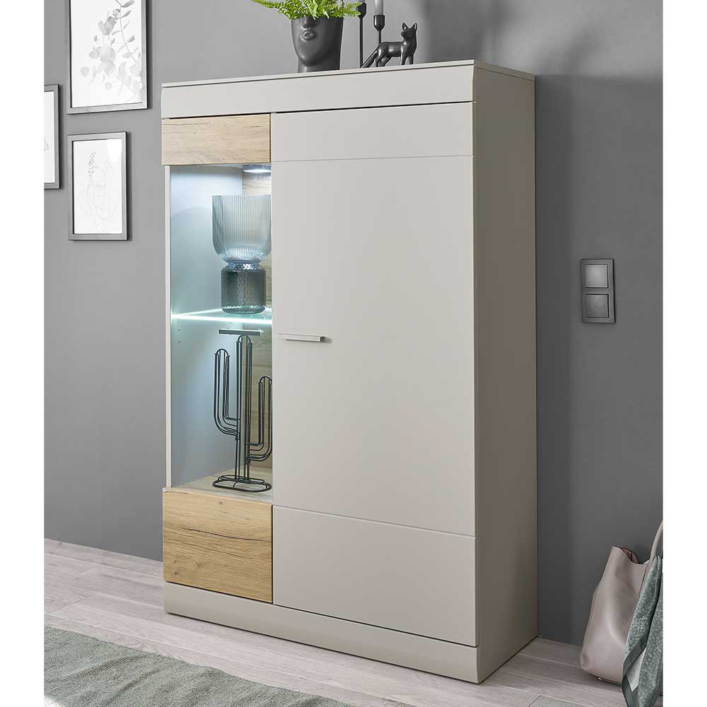 Highboard in Hellgrau & Zinneiche NB - Lioscas