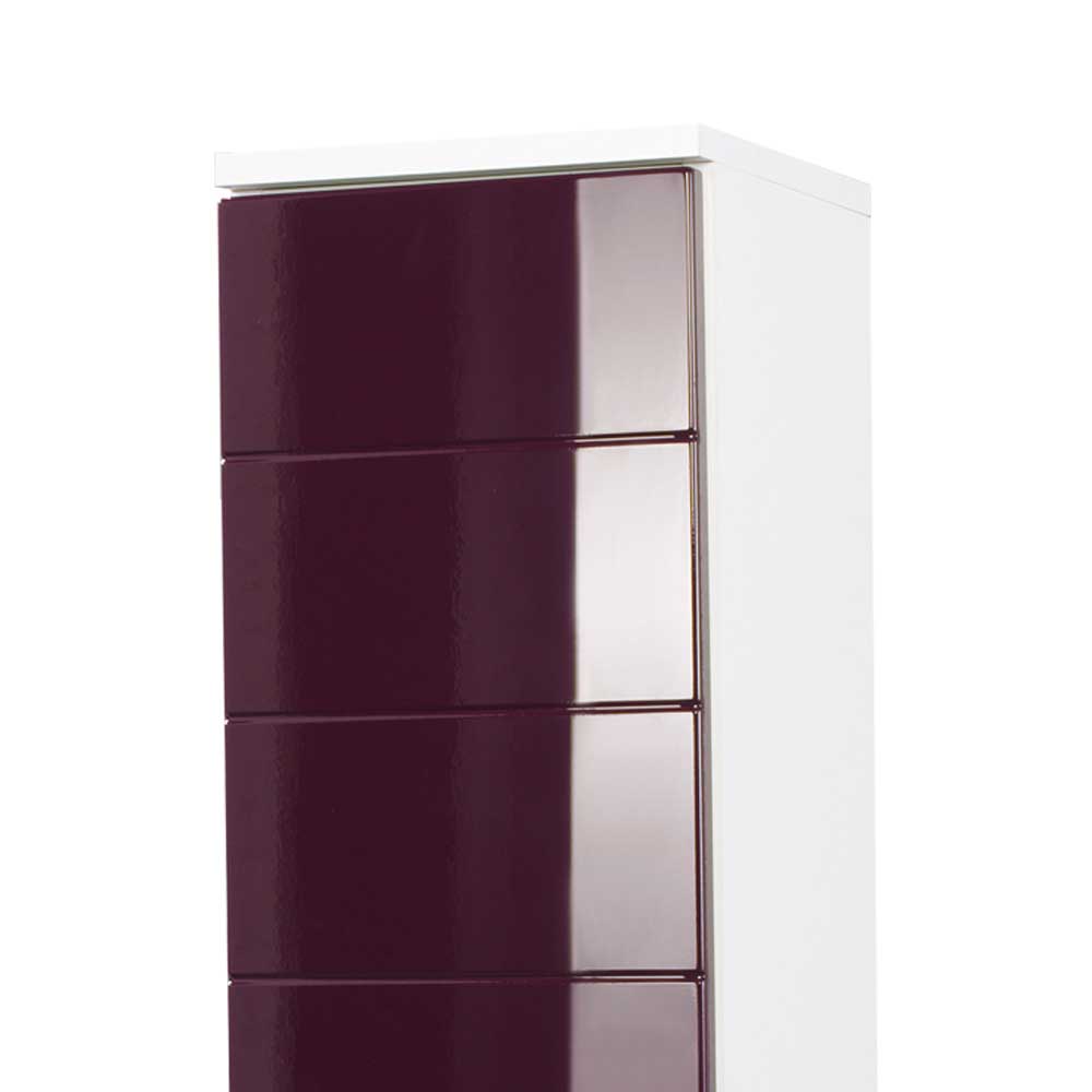 Hochschrank Laydia in Aubergine Hochglanz