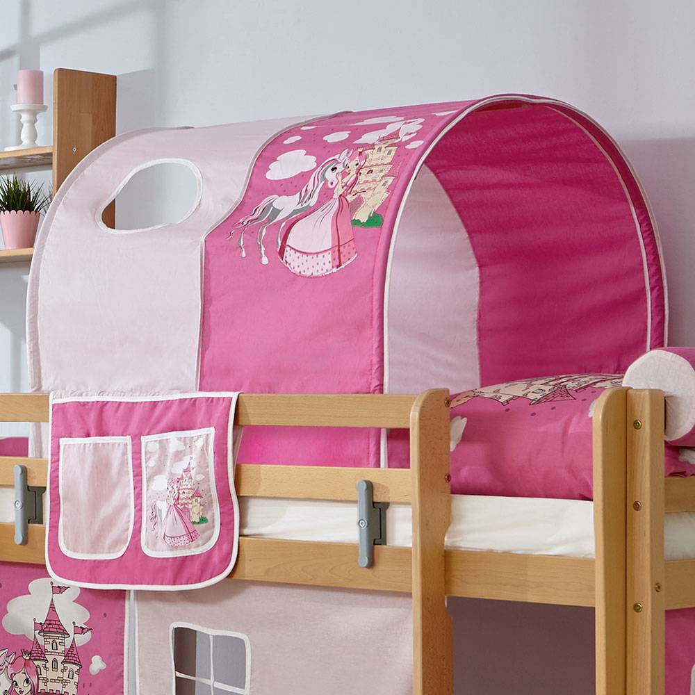 Buche Kinderhochbett mit Rutsche & Spiel Set - Dannys