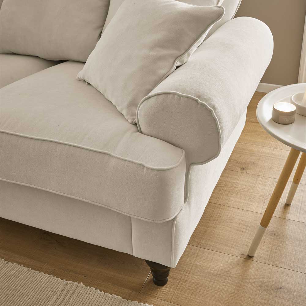 Zweisitzer Sofa in Beige & Dunkelbraun - Merandes