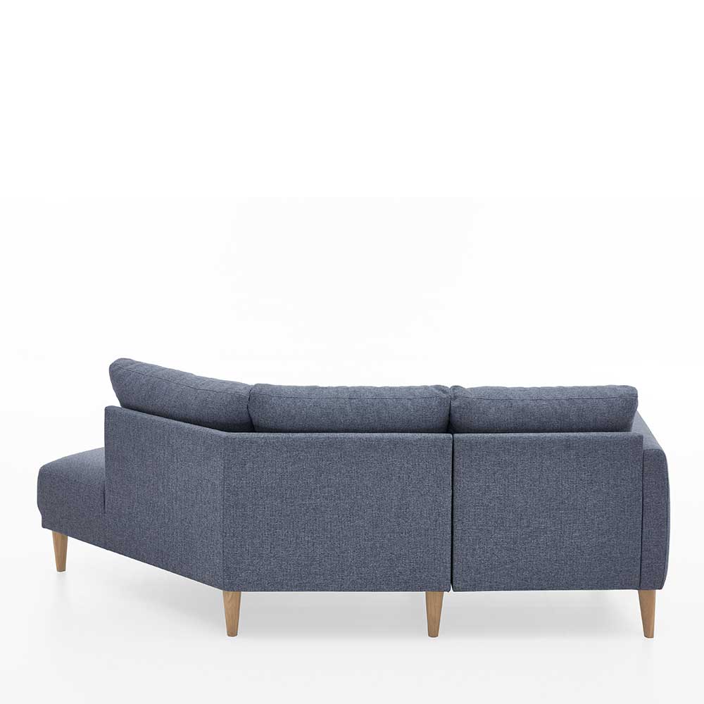 Design Sofa aus Strukturstoff in Dunkelgrau - Lionica