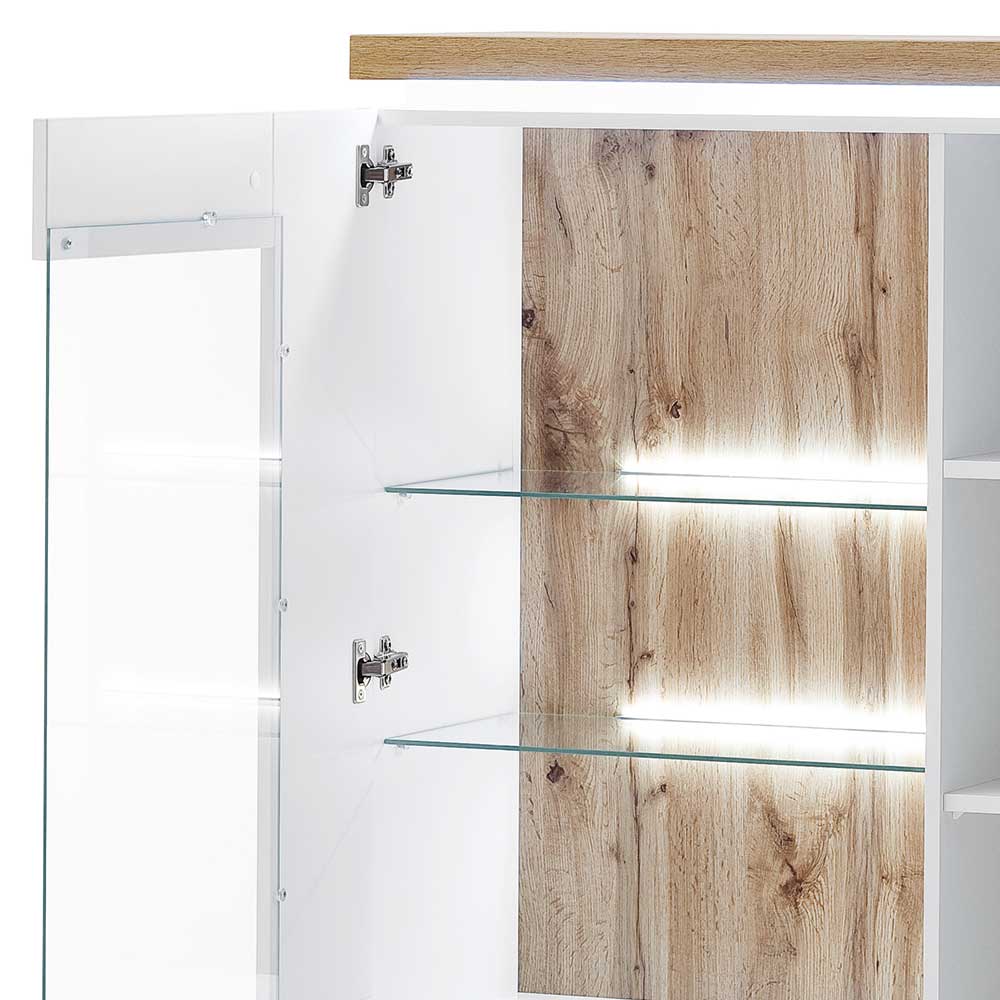 98x143x38 Design Highboard mit Beleuchtung LED - Caldri