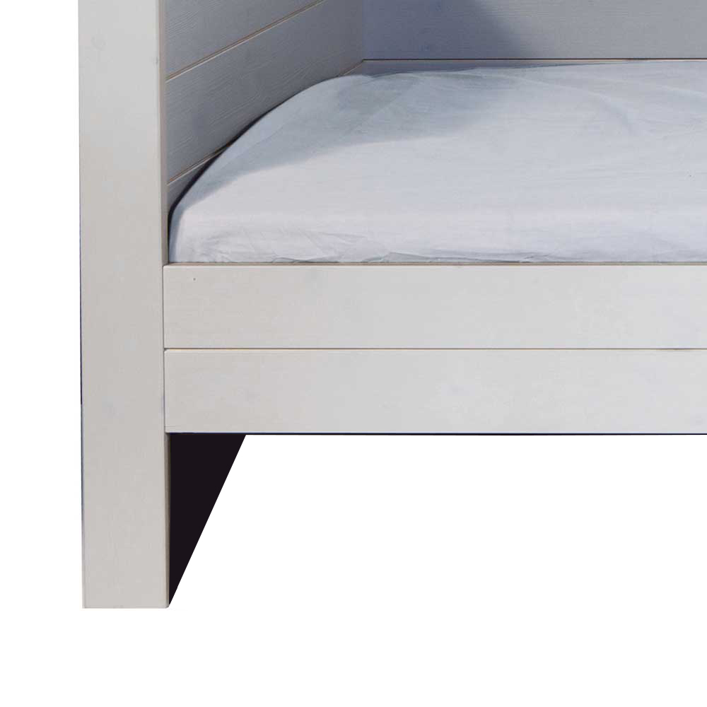 Massivholz Sofabett Brasdon in Beton Grau