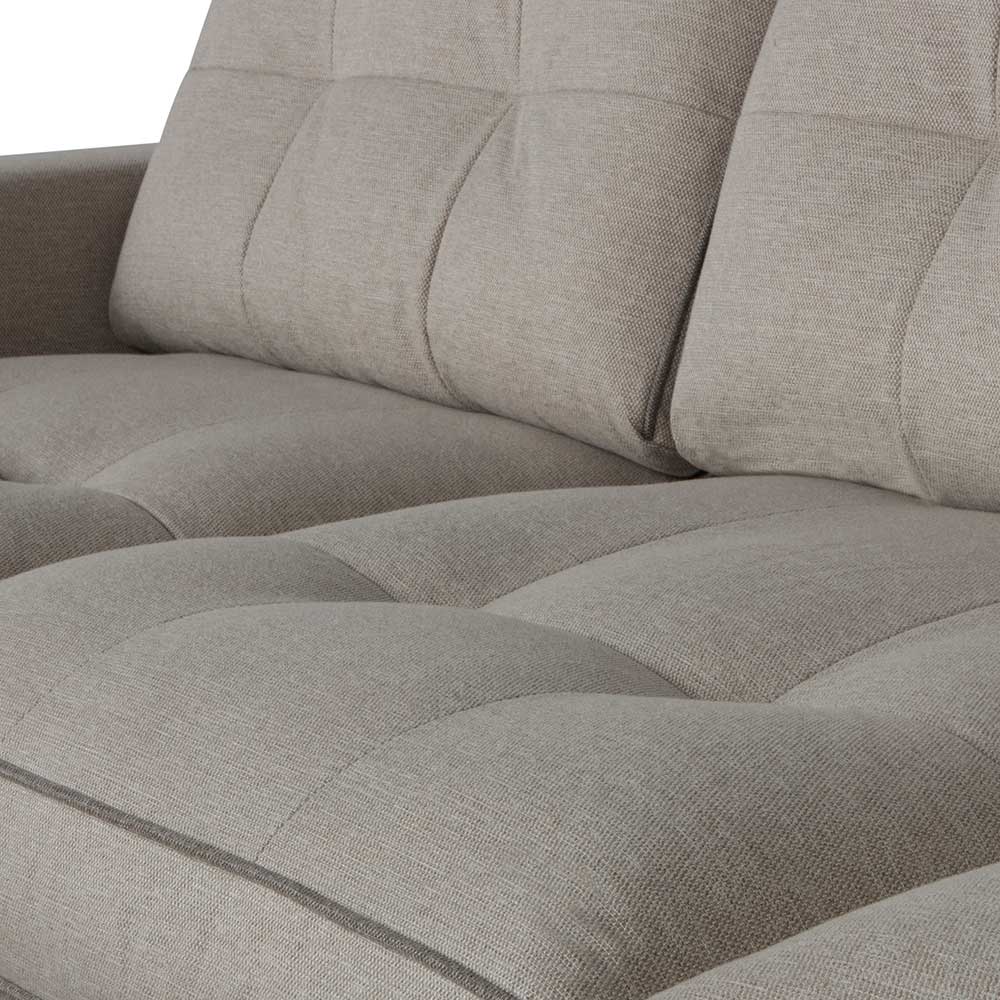 Ecksofa in Beige Stoff - Skandi Design - Cuanamo