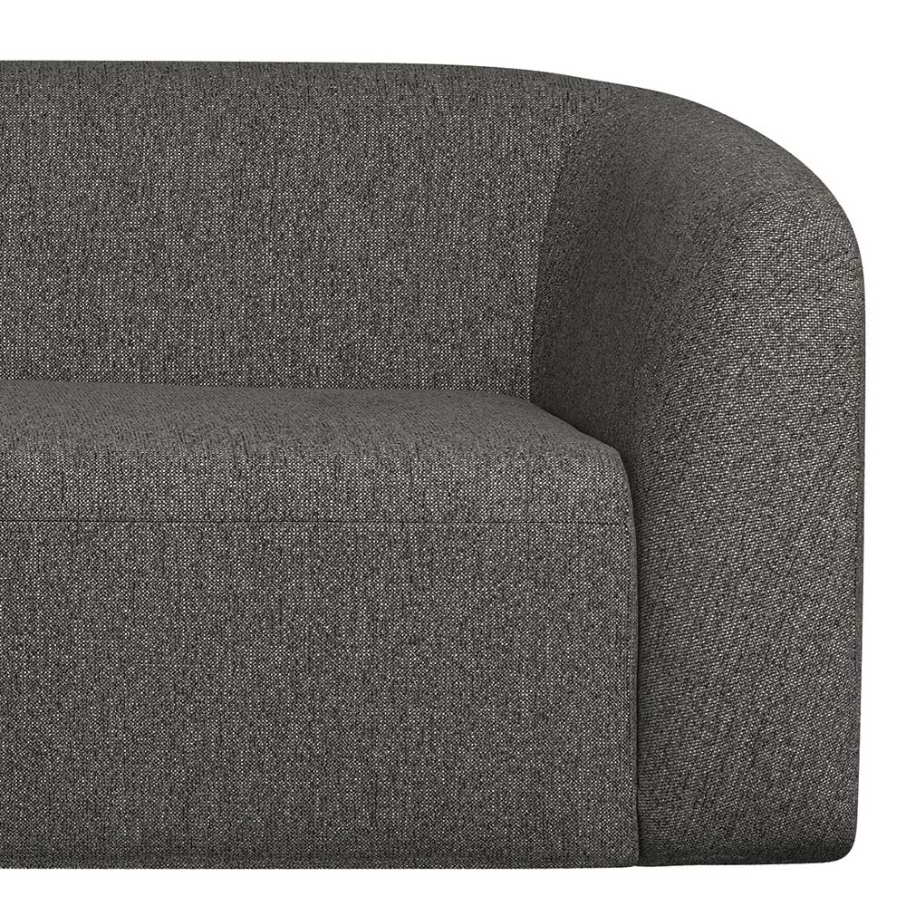 Ecksofa in Schwarzgrau Chenille - Barat