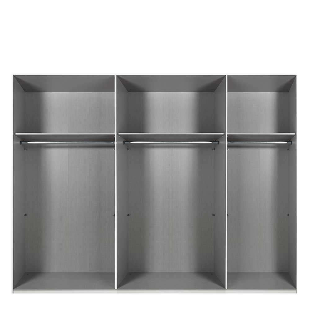 Weißer Schwebetürenschrank 313 cm breit - Luzia