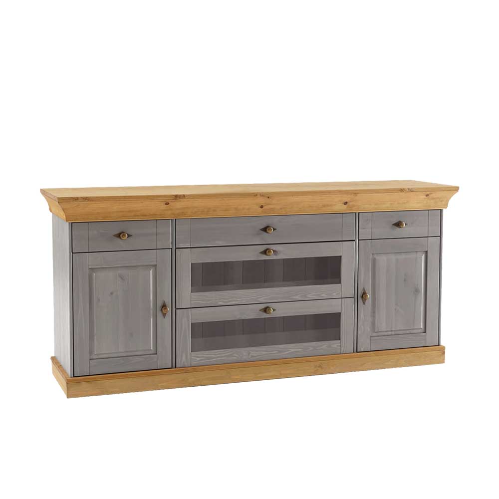 Sideboard Cempino in Grau Kiefer teilmassiv