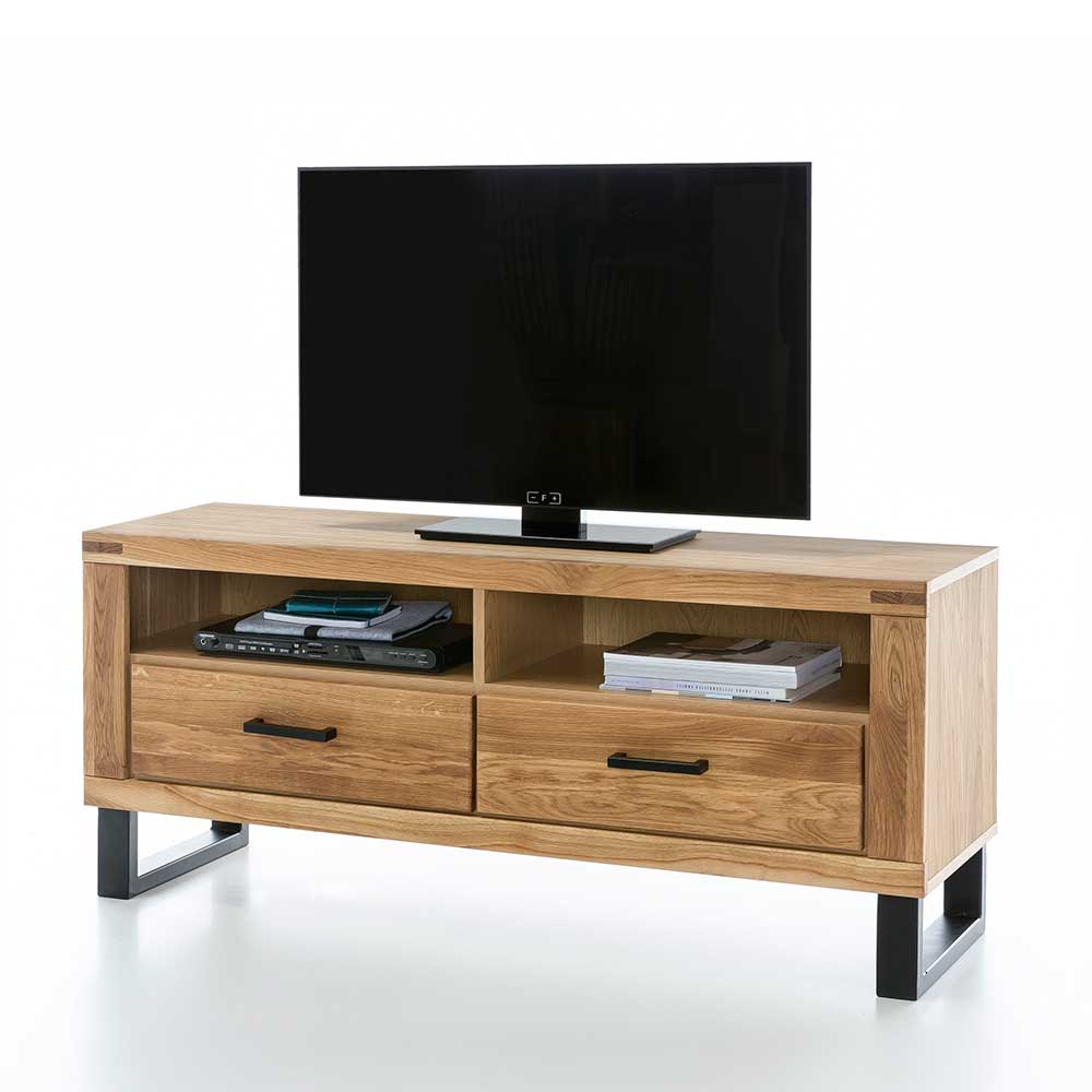 Loft TV Kommode aus teilmassiver Wildeiche - Arello