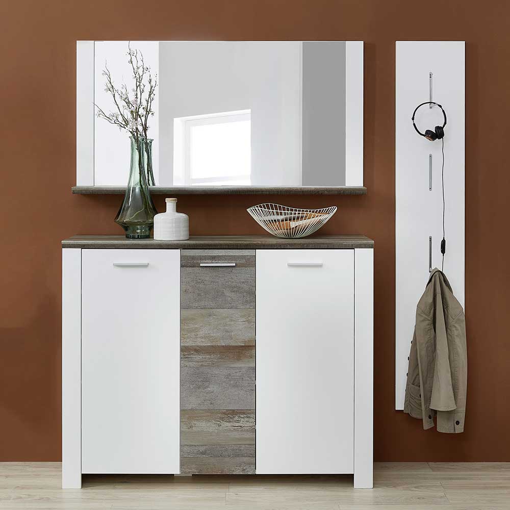 Set Garderobe & Schuh Highboard - Assenda (dreiteilig)