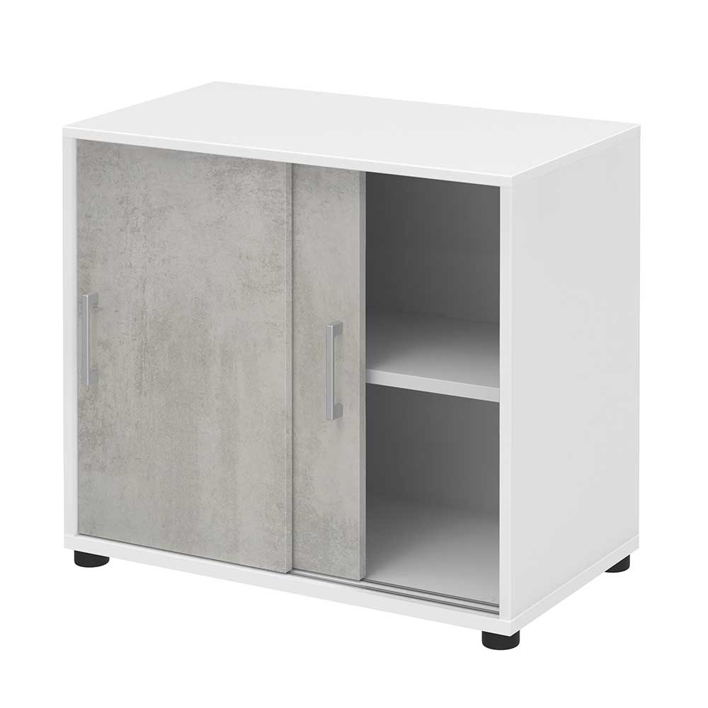 80x72 cm Officeschrank mit 2 Schiebetüren - Emilia I