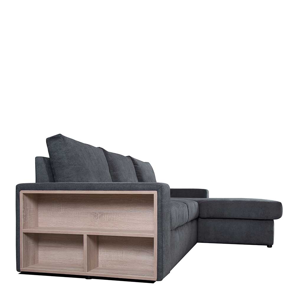 Ecksofa mit Seitenregal & Bettfunktion - Cilarisa