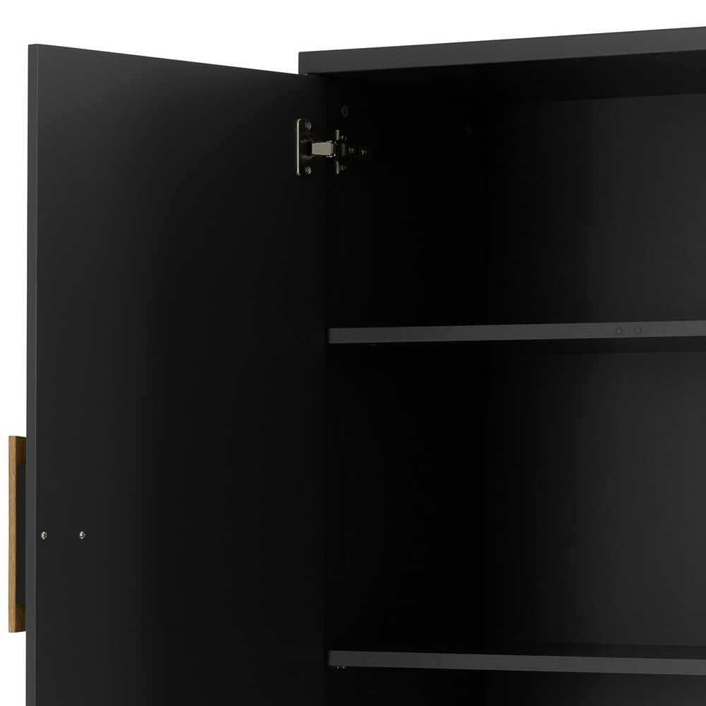 80x162x37 cm Barschrank in Schwarz - Britonia