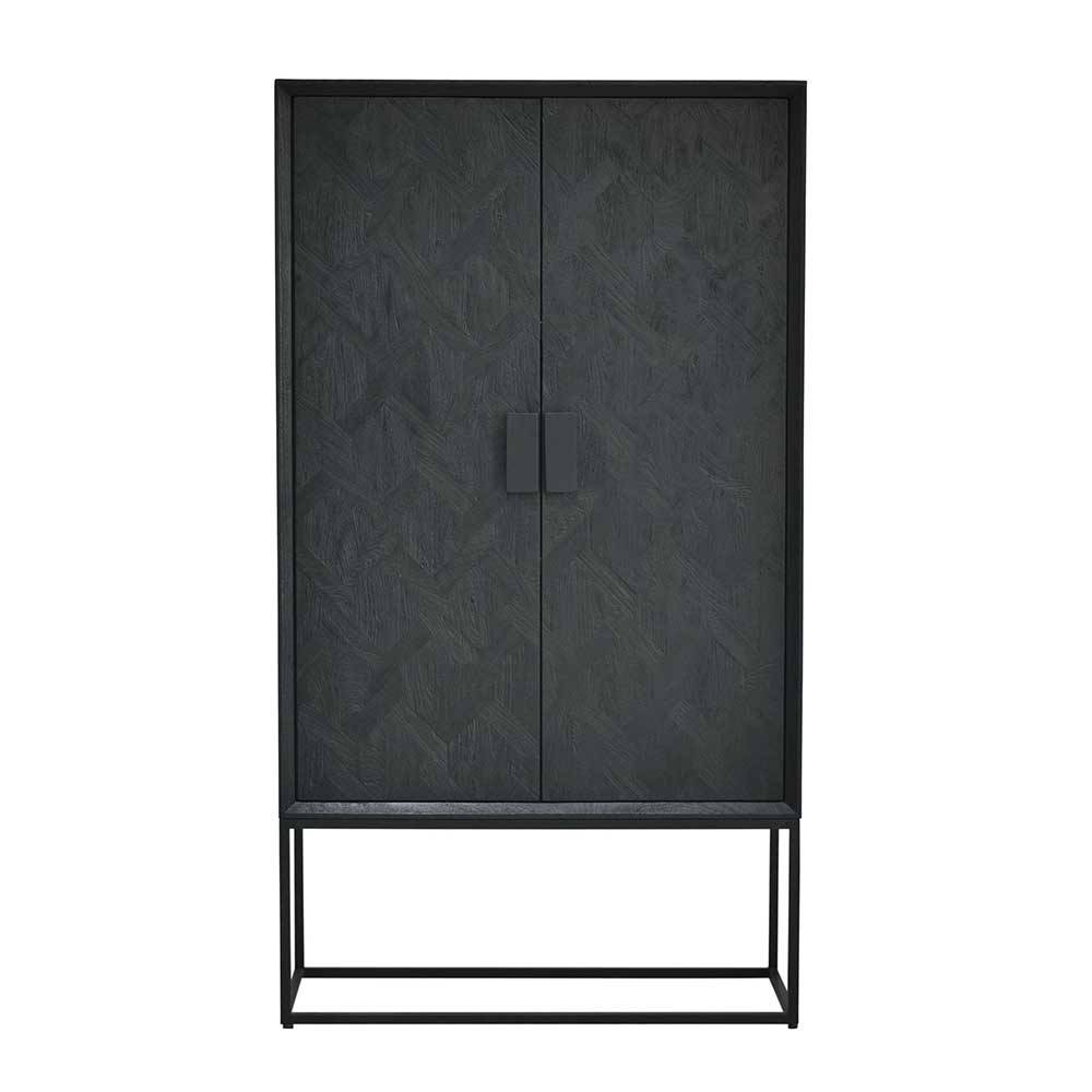 100x180x42 Designschrank in Schwarz - 2-türig - Fanoci