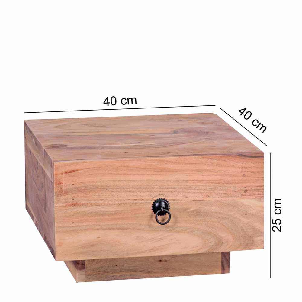 Quadratischer Design Nachttisch Vislan mit Schublade