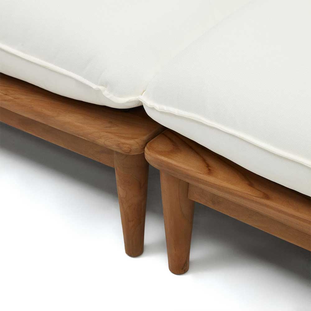 Modulsofa Teak aus zwei Elementen - Palm