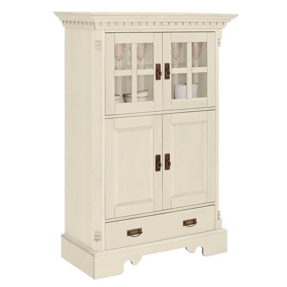 Landhaus Highboard & Regale in Creme - Rospus (dreiteilig)