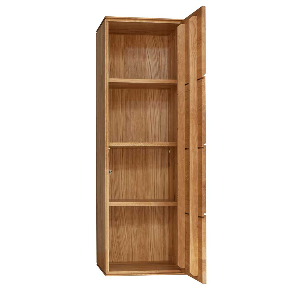 40x123x41 Hängender Schrank aus Wildeiche massiv - Sinta