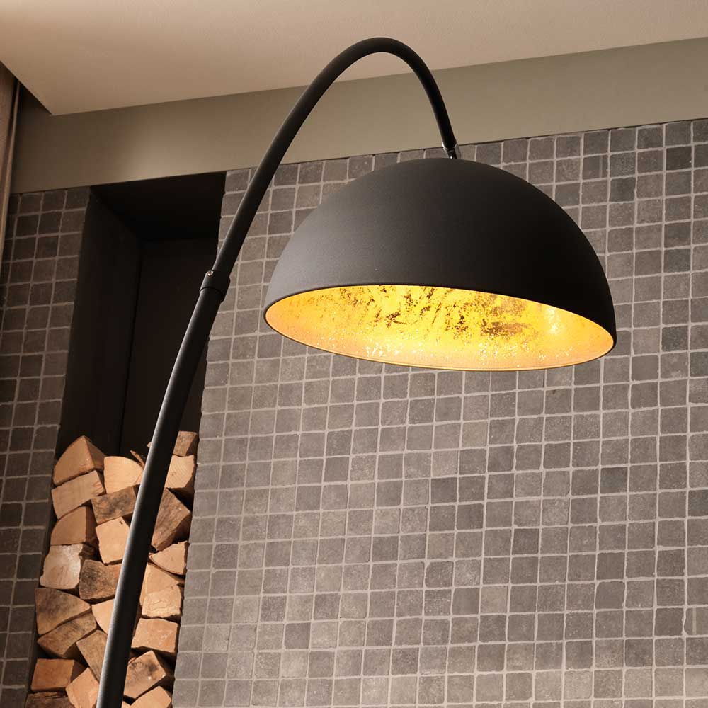 Bogenlampe Tincina in Schwarz