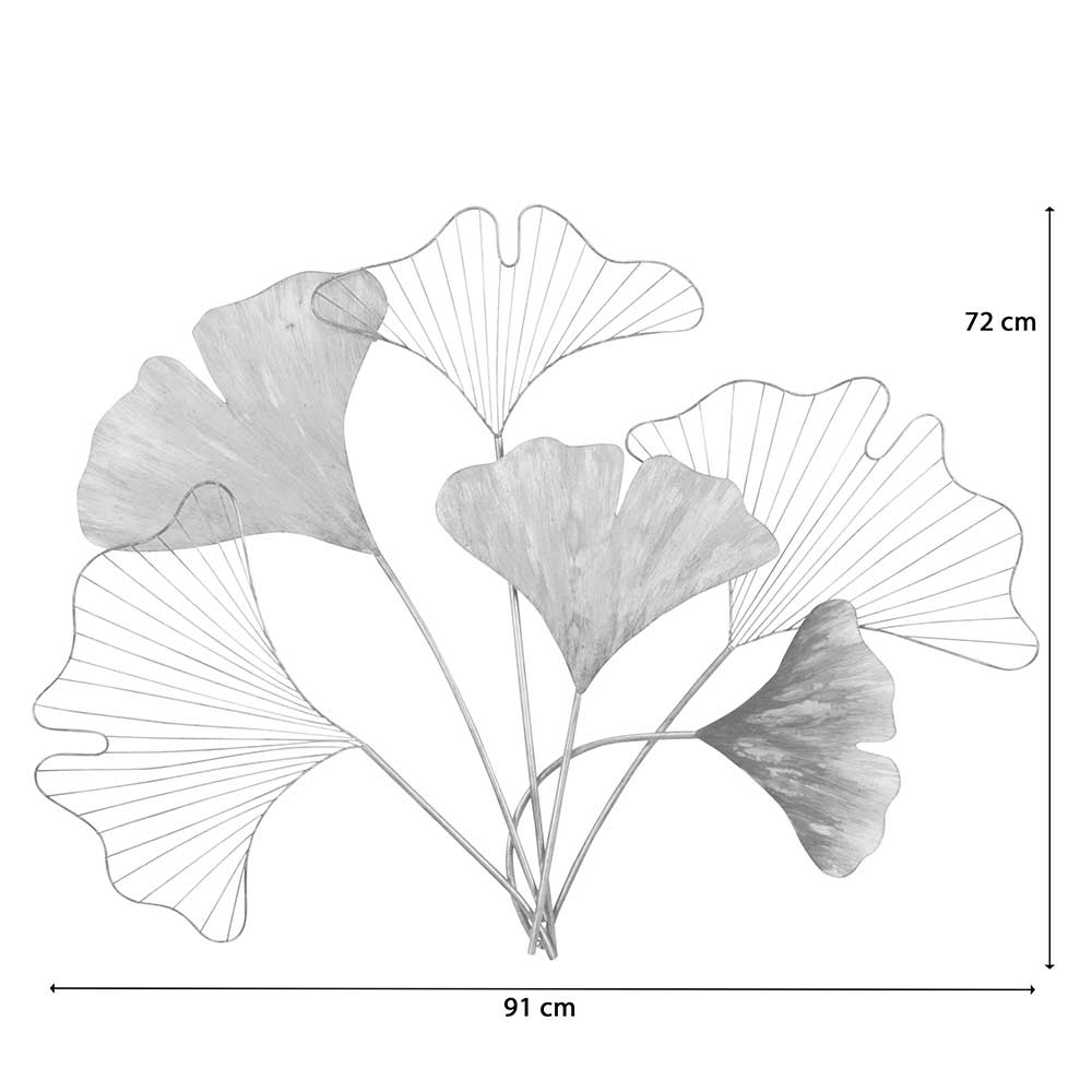 Gingko Blätter Wanddeko in Goldfarben - Utperio